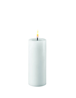Hvide LED stearin bloklys - Ø5 cm - FEW Design