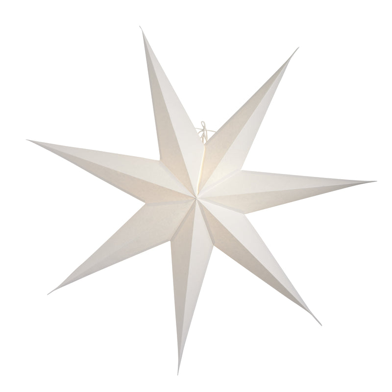 Greta pappersstjärna - Vit 80 cm